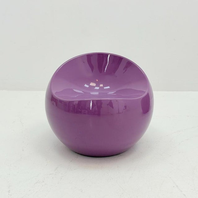 Mid-Century Ball Chair Dupont Stool by Finn Stone, Belgium, 1980s For Sale - Image 4 of 13