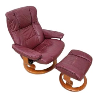 Ekornes Stressless Kensington Recliner Chair & Ottoman, 2 Pieces For Sale