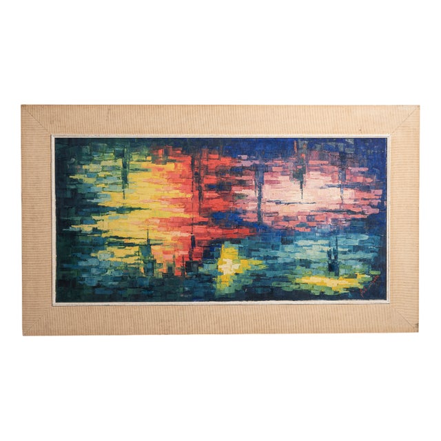 Abstract Composition, 1980s, Oil on Canvas For Sale