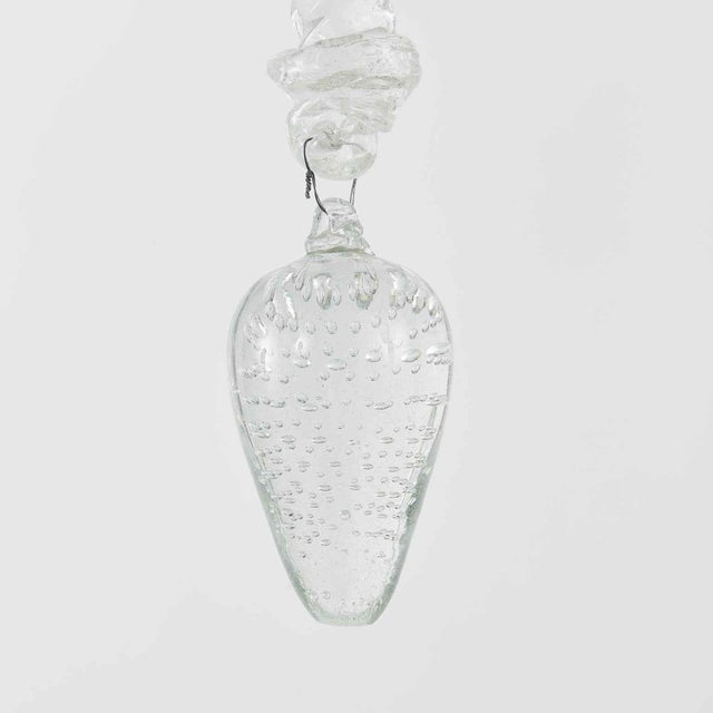 Metal Vintage Blown Glass Chandelier, 1940s For Sale - Image 7 of 16