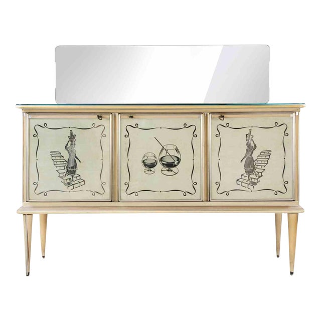 Buffet with Embedded Mirror by Umberto Mascagni, Italy, 1950s For Sale