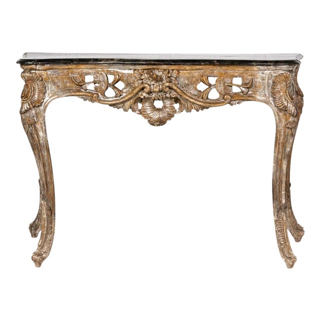 18th Century French Rococo Console Table For Sale