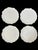 Ceramic 7 VTG Dorothy C. Thorpe MCM Embossed Magnolia Dot5 White Dinner Plates For Sale - Image 7 of 7