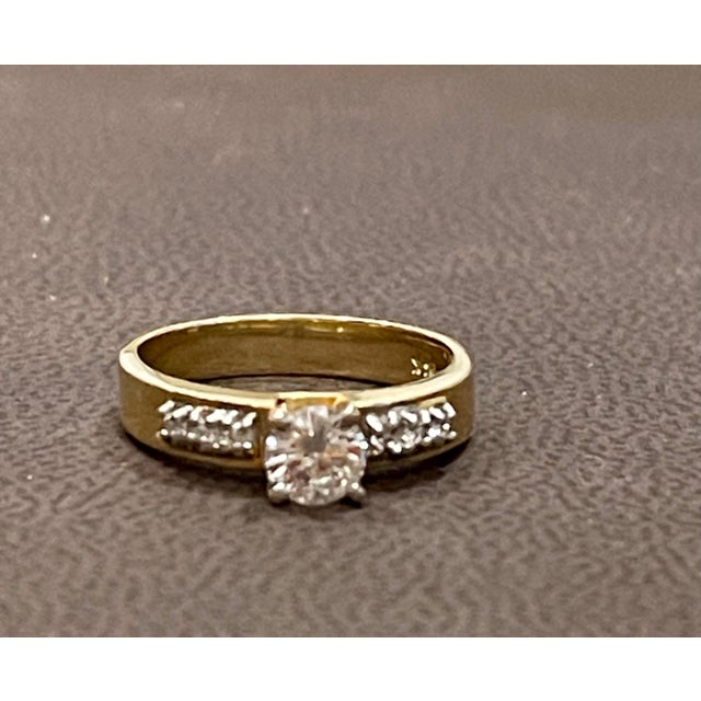 0.50 Carat Solitaire Diamond Traditional Ring/Band 14 Kt Yellow Gold For Sale - Image 12 of 18