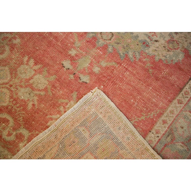 Blush Vintage Distressed Oushak Rug - 3'2" x 5'8" For Sale - Image 8 of 9