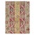 An antique Turkish Oushak room size rug in square format handmade during the early 20th century with a vertical cane...