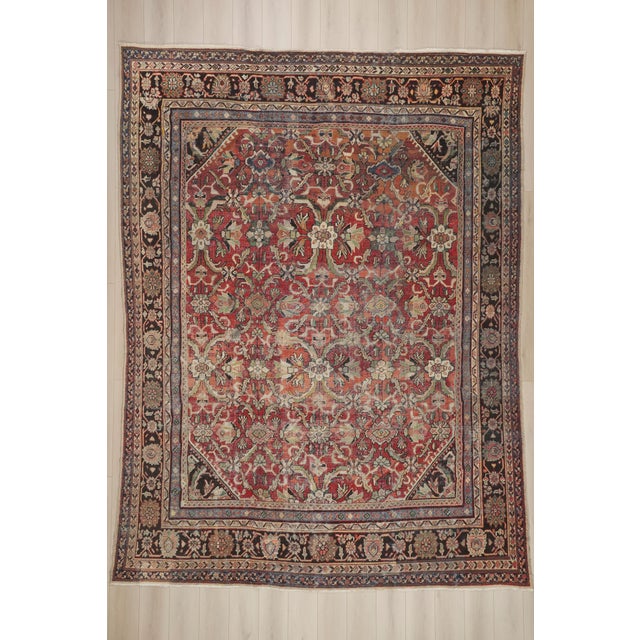 Vintage Persian Mahal Rug, 10'08 X 14'01 For Sale - Image 10 of 10