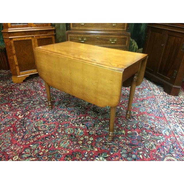 Antique Drop Leaf Table, Maple Dining Table For Sale - Image 4 of 11