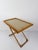 Wood Italian Mid-Century Cane, Bamboo and Woven Rattan Tray Table with Glass Top, 1970s For Sale - Image 7 of 18