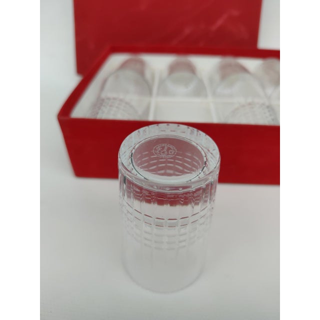 Glass Vintage Crystal Tumblers from Baccarat, 1950s, Set of 8 For Sale - Image 7 of 8