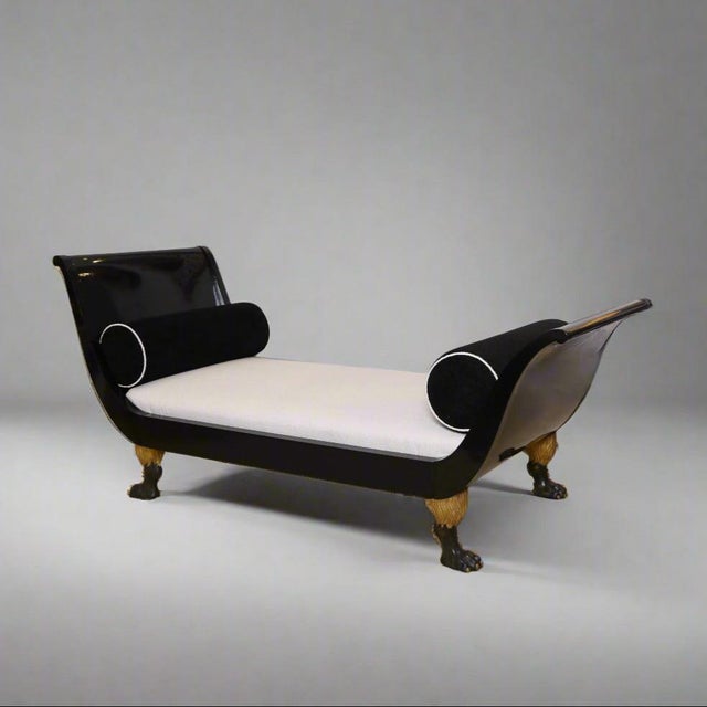 Ebonized Empire Recamiere , Austria Ca. 1800's For Sale - Image 18 of 18