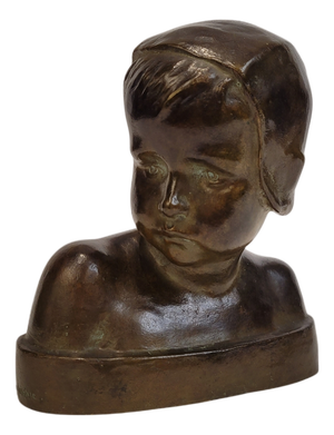 Marie-Anne Crannrey Franceschi, Bust of a Boy, Early 20th Century, Bronze