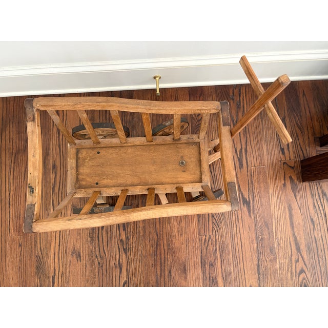 American Antique Pine Wooden Cart For Sale - Image 3 of 7