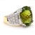 Green 21.8 Carat Oval Green Peridot & Diamond 18k Gold Cocktail Ring, Size 7 For Sale - Image 8 of 12