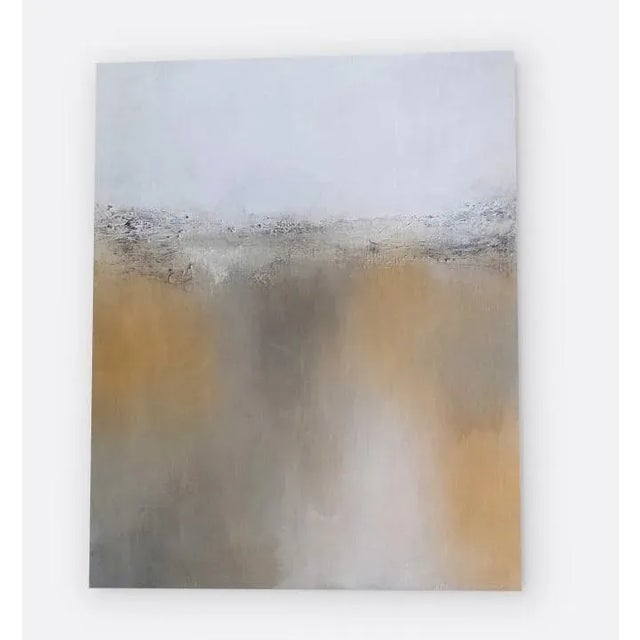 Original Art Canvas Print Neutral Abstract Landscape For Sale - Image 4 of 4