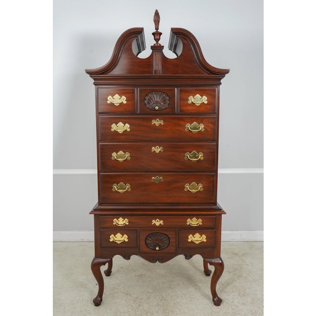 Henkel Harris 3 Piece Mahogany Queen Anne Highboy For Sale - Image 13 of 13