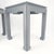 Harrison Van Horn Pair 28"H Lacquered Linen Cloth Light Grey Square End Side Occasional Tables For Sale - Image 4 of 7