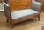 Traditional French Empire Day Bed or Window Seat Upholstered in Linen on Walnut Frame For Sale - Image 3 of 8