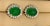 Contemporary 12 Ct Natural Emerald Zambia Cabochon & Diamond Stud Earring 14 Karat White Gold For Sale - Image 3 of 18