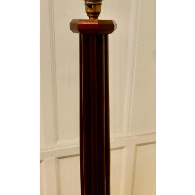 Vintage Mahogany Floor Lamp, 1920 For Sale - Image 3 of 7