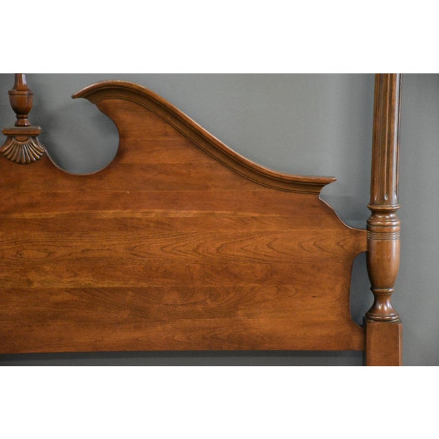 1980s Solid Cherry Queen Four Poster Bed For Sale In Boston - Image 6 of 10
