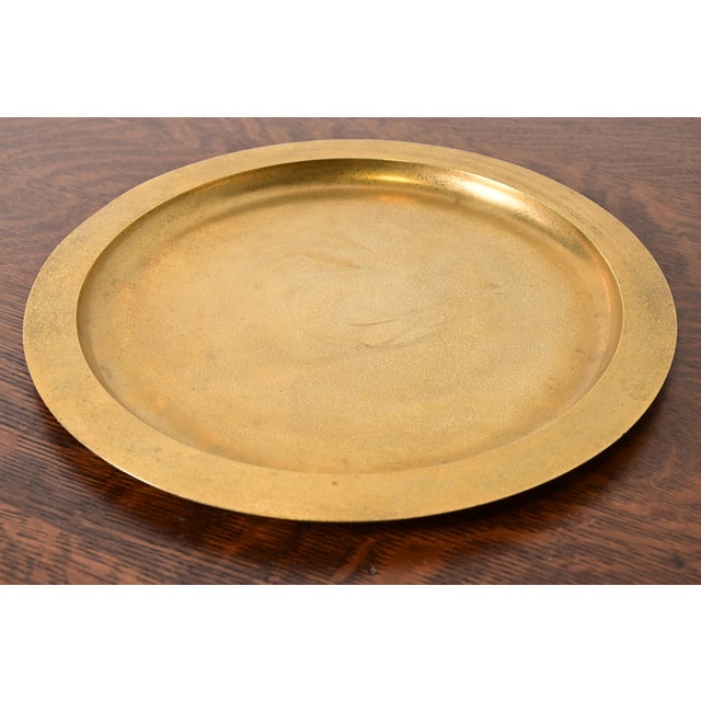 Early 20th Century Tiffany Studios New York Bronze Doré Large Charger Plate or Tray For Sale - Image 5 of 9