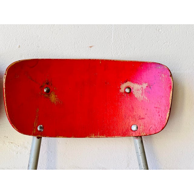 Vintage School Chairs, Set of 4 For Sale - Image 11 of 18