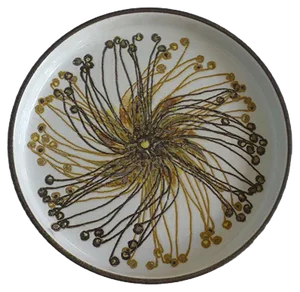 Danish Faience Ceramic Round Baca Bowl by Ellen Malmer for Royal Copenhagen, 1960s