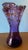 Contemporary Signed Art Glass Amethyst Handkerchief Vase With Swirled Lines For Sale - Image 3 of 12