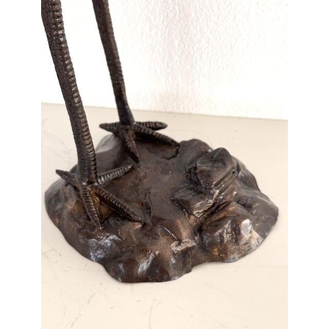 Large Burnished Brass Heron Sculptures, Italy, 1970, Set of 2 For Sale - Image 13 of 18
