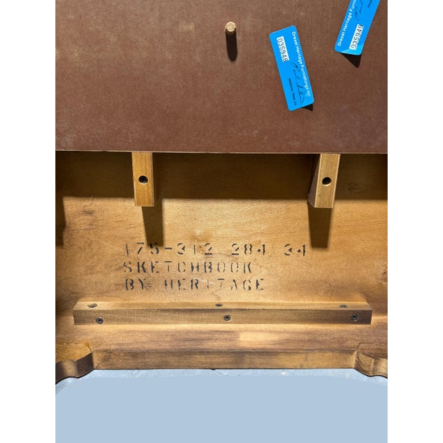 Vintage Drexel Heritage Sketchbook Ming Style Square End Table For Sale - Image 9 of 9