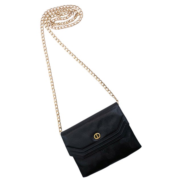 Experience luxury with this vintage Christian Dior Black Caviar Leather Clutch or Pouch. Perfectly crafted to blend...