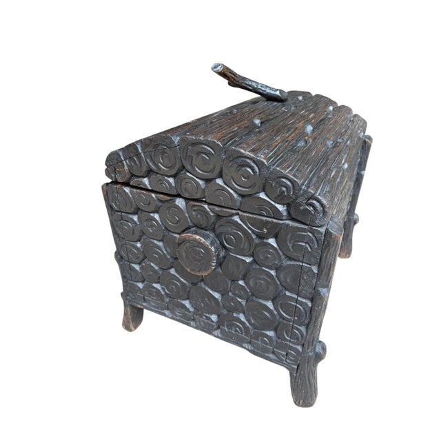Cabin Black Forest Kindling Box For Sale - Image 3 of 7