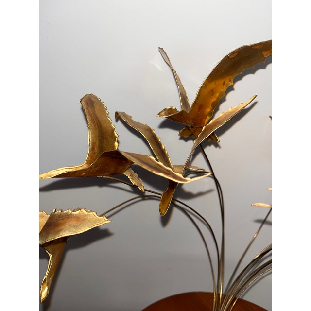 Modernist torch cut bird sculpture. The work is unsigned but reminiscent of Curtis Jere. Birds are moving when you touch...