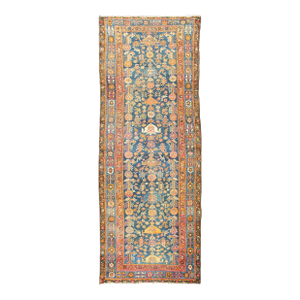 Antique Persian Malayer Runner With Rich Botanical Design 3'8 X 9'8