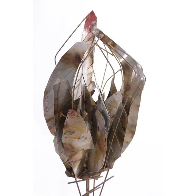 Brown Freestanding Brutalist Metal Sculpture after Jere For Sale - Image 8 of 11