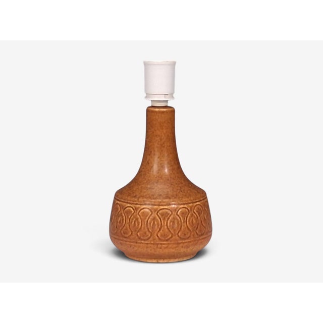 1960s 1960s Mid-Century Modern Søholm Stentøj, Table Lamp, Orange Stoneware For Sale - Image 5 of 10