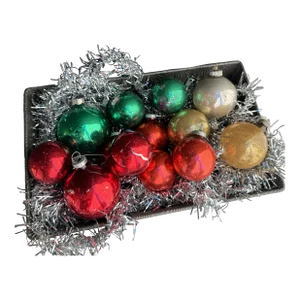 Vintage Mercury Glass Shiny Brite Christmas Ornaments- 13 Ornaments
