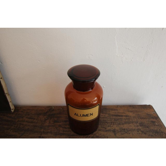 Glass Early 20th Century German Apothecary Glass Jar, 1920s For Sale - Image 7 of 14