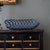 1970s 1970s Farmhouse Open Lattice Blue Ceramic Oval Bread Baguette Basket or Fruit Bowl For Sale - Image 5 of 10