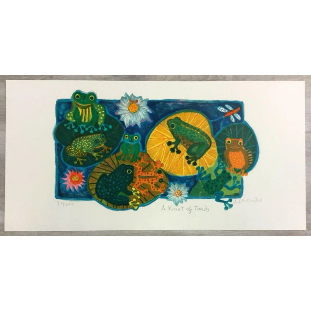 Mid Century Modern Unframed Knot of Toads Judith Bledsoe Signed Lithograph For Sale In Detroit - Image 6 of 6