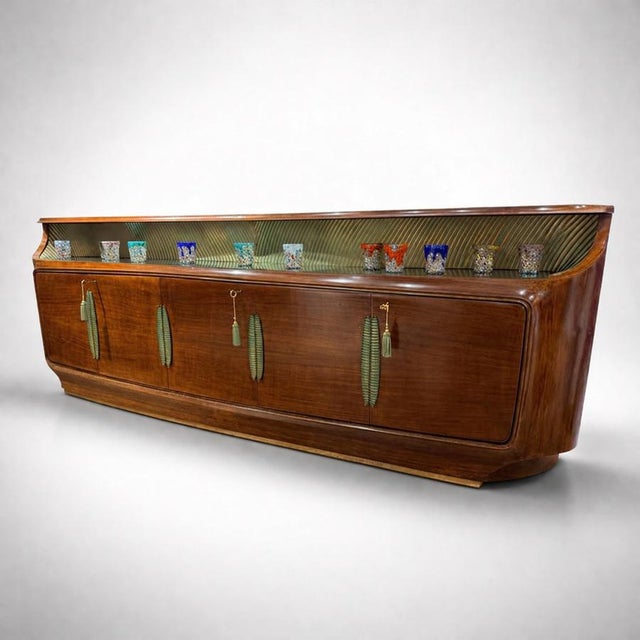 Brown Italian Sideboard by Vittorio Dassi, 1940s For Sale - Image 8 of 11
