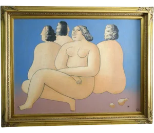 "Reflection" Large Iconic Original Oil Painting on Canvas. Museum Quality