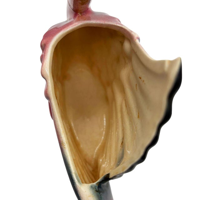 1950s Mid 20th Century California Pottery Ceramic Tropical Pink Flamingo Planter For Sale - Image 5 of 7