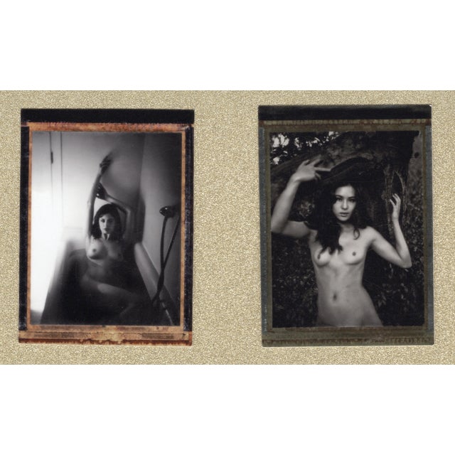 Renée jacobs (born in 1962) nude girl in the bathtub nude girl in forest unique set of two original photographs (polaroid...