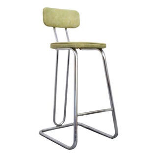 1950s Mid-Century Chrome Stool Styled After Kem Weber For Sale
