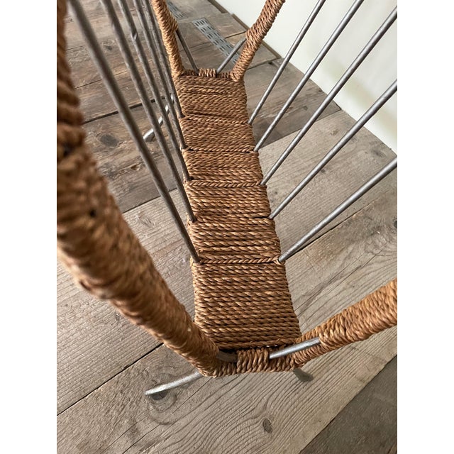 1950s Rope Newspaper Rack in the style of Adnet, 1950s For Sale - Image 5 of 8