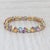 13.09ctw Gemstone Tennis Bracelet 14k Gold 8" Tanzanite Topaz Amethyst Peridot For Sale - Image 4 of 7