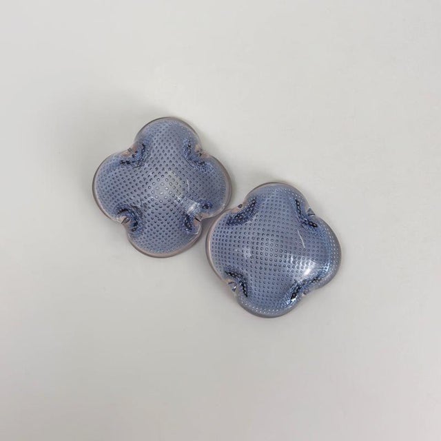 Murano Bullicante Bowls by Galliano Ferro for Neodymium Sommerso, 1970s, Set of 2 For Sale - Image 6 of 10