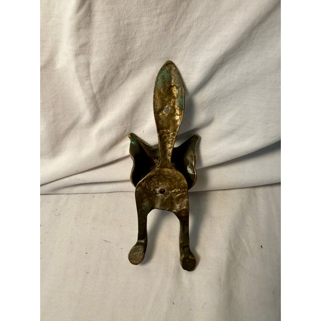 1970s Vintage, English, Fox, Brass Door Knocker For Sale - Image 5 of 7